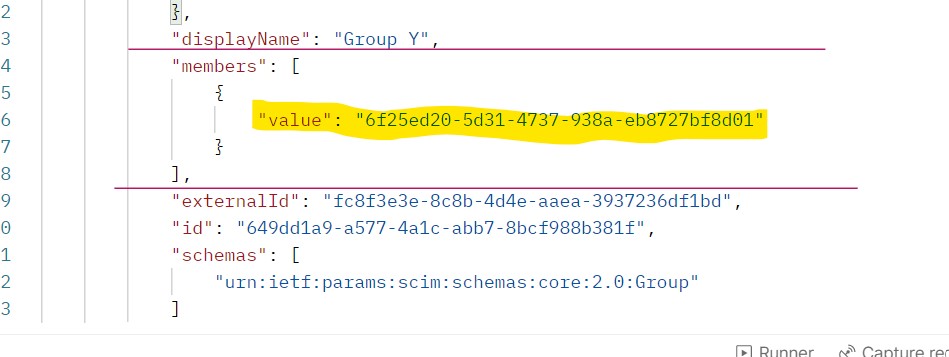 Group Y Provisioning in Provisioning Log