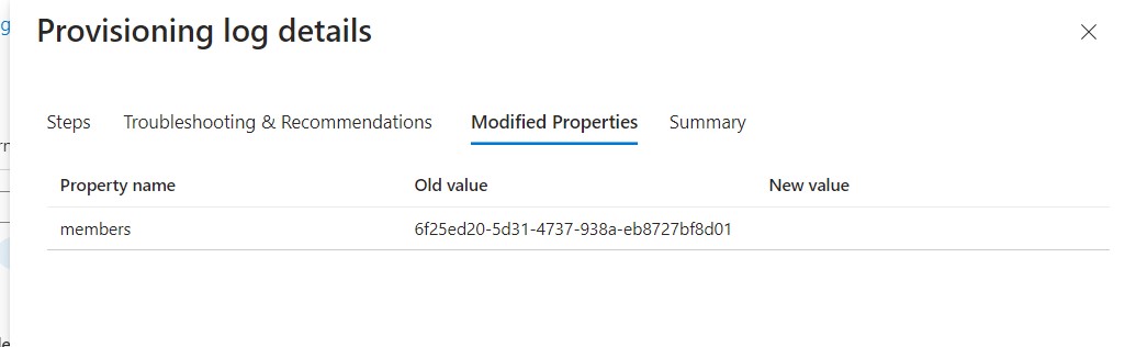 Group Y Provisioning Log Modification